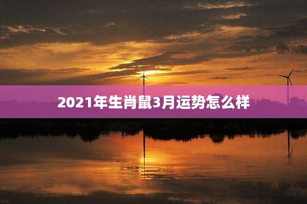 2021年生肖鼠3月运势怎么样