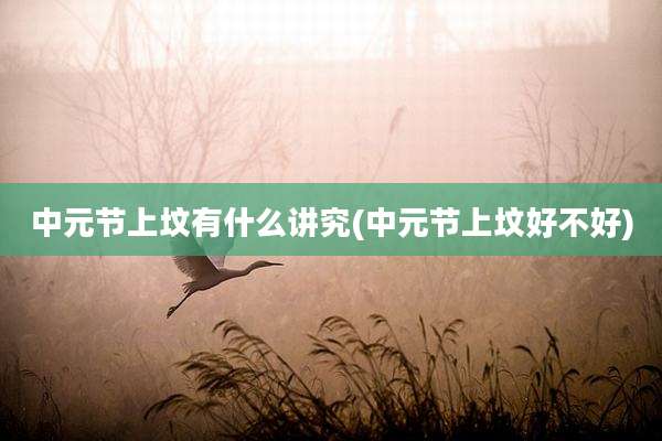 中元节上坟有什么讲究(中元节上坟好不好)
