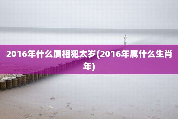 2016年什么属相犯太岁(2016年属什么生肖年)