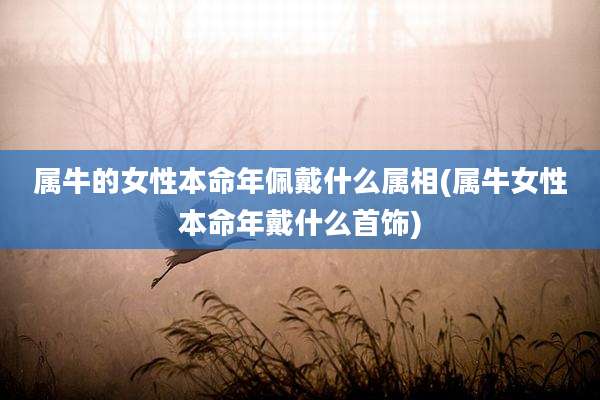 属牛的女性本命年佩戴什么属相(属牛女性本命年戴什么首饰)