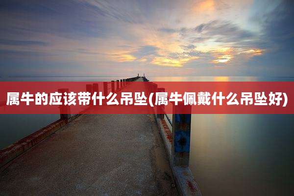 属牛的应该带什么吊坠(属牛佩戴什么吊坠好)