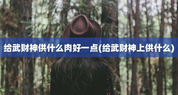 给武财神供什么肉好一点(给武财神上供什么)