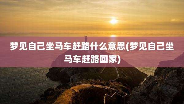 梦见自己坐马车赶路什么意思(梦见自己坐马车赶路回家)