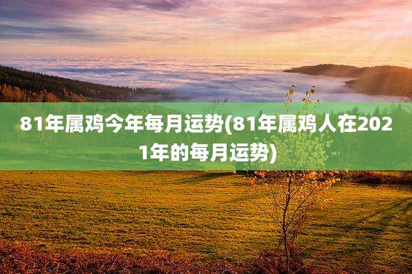 81年属鸡今年每月运势(81年属鸡人在2021年的每月运势)
