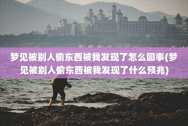 梦见被别人偷东西被我发现了怎么回事(梦见被别人偷东西被我发现了什么预兆)
