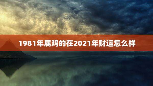 1981年属鸡的在2021年财运怎么样