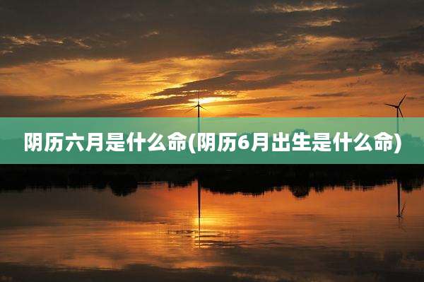 阴历六月是什么命(阴历6月出生是什么命)