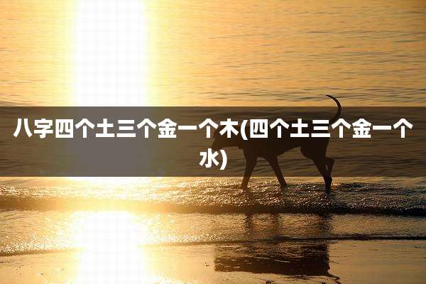 八字四个土三个金一个木(四个土三个金一个水)