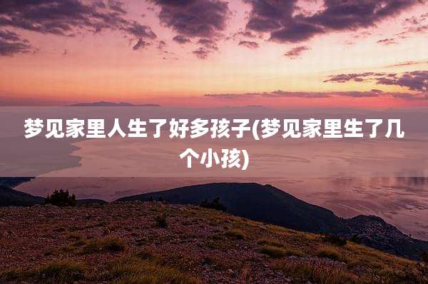 梦见家里人生了好多孩子(梦见家里生了几个小孩)