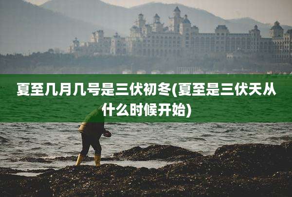 夏至几月几号是三伏初冬(夏至是三伏天从什么时候开始)