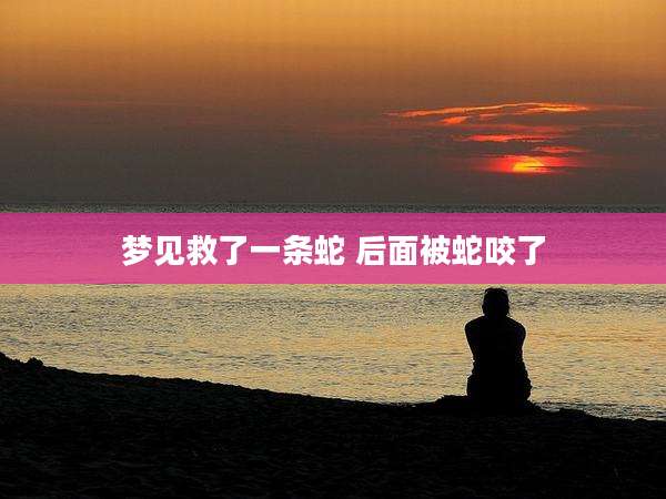 梦见救了一条蛇 后面被蛇咬了