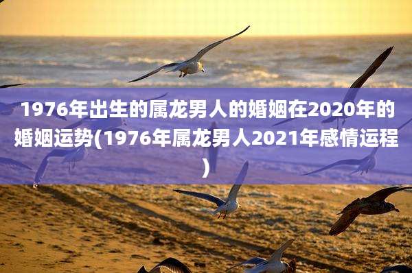 1976年出生的属龙男人的婚姻在2020年的婚姻运势(1976年属龙男人2021年感情运程)
