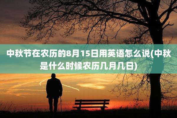 中秋节在农历的8月15日用英语怎么说(中秋是什么时候农历几月几日)