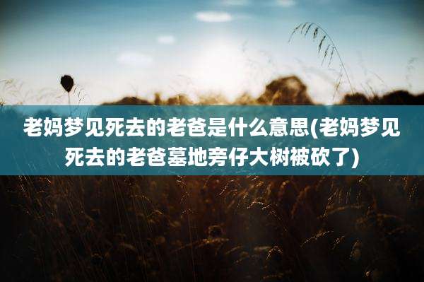 老妈梦见死去的老爸是什么意思(老妈梦见死去的老爸墓地旁仔大树被砍了)