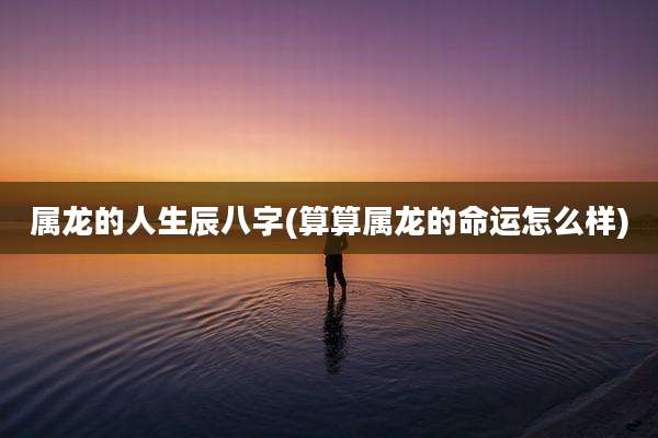 属龙的人生辰八字(算算属龙的命运怎么样)