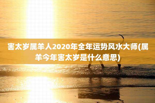 害太岁属羊人2020年全年运势风水大师(属羊今年害太岁是什么意思)