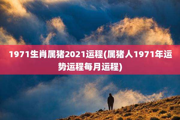 1971生肖属猪2021运程(属猪人1971年运势运程每月运程)