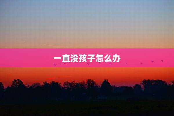 一直没孩子怎么办