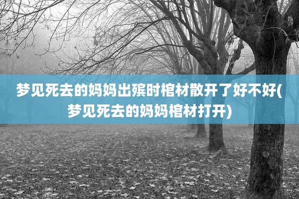 梦见死去的妈妈出殡时棺材散开了好不好(梦见死去的妈妈棺材打开)