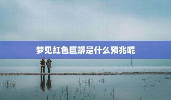 梦见红色巨蟒是什么预兆呢