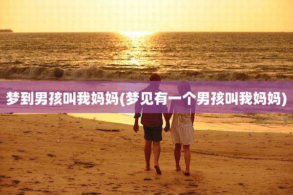 梦到男孩叫我妈妈(梦见有一个男孩叫我妈妈)