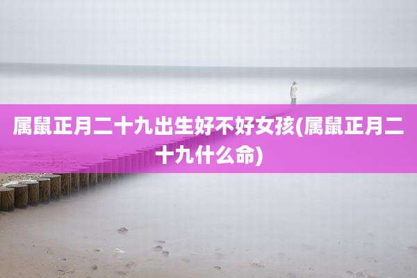 属鼠正月二十九出生好不好女孩(属鼠正月二十九什么命)