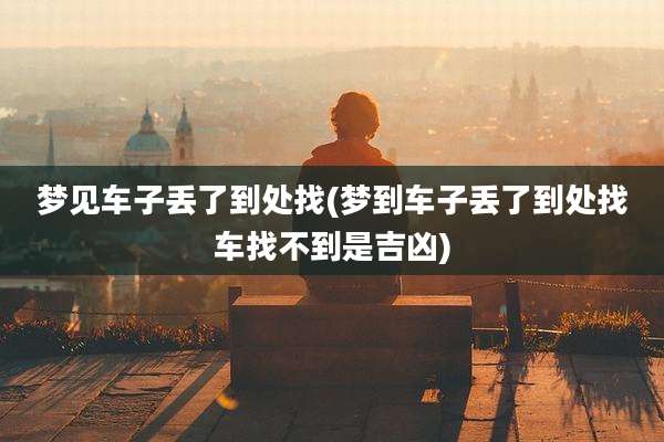 梦见车子丢了到处找(梦到车子丢了到处找车找不到是吉凶)