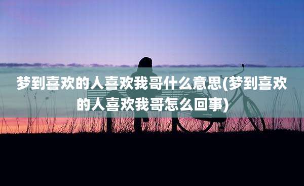 梦到喜欢的人喜欢我哥什么意思(梦到喜欢的人喜欢我哥怎么回事)