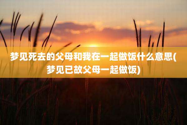梦见死去的父母和我在一起做饭什么意思(梦见已故父母一起做饭)