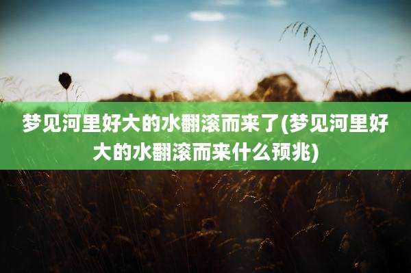 梦见河里好大的水翻滚而来了(梦见河里好大的水翻滚而来什么预兆)