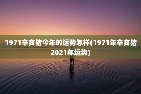1971辛亥猪今年的运势怎样(1971年辛亥猪2021年运势)