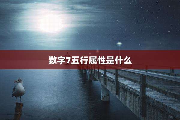 数字7五行属性是什么