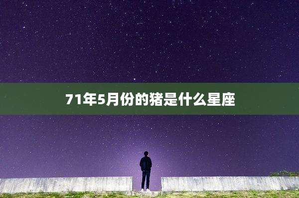 71年5月份的猪是什么星座