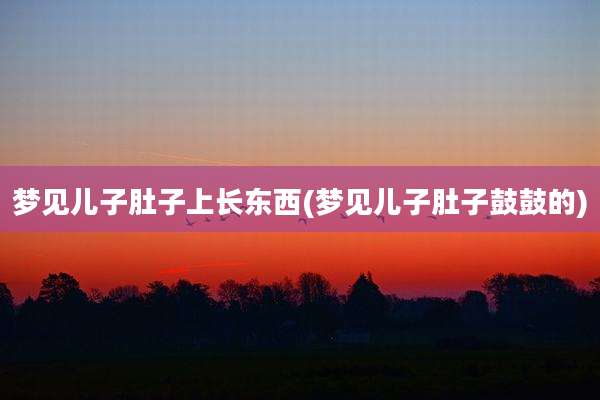 梦见儿子肚子上长东西(梦见儿子肚子鼓鼓的)