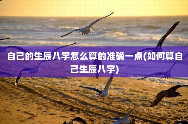自己的生辰八字怎么算的准确一点(如何算自己生辰八字)