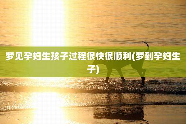梦见孕妇生孩子过程很快很顺利(梦到孕妇生子)