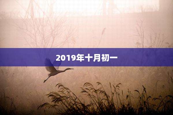 2019年十月初一
