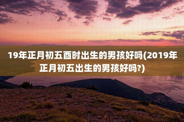 19年正月初五酉时出生的男孩好吗(2019年正月初五出生的男孩好吗?)
