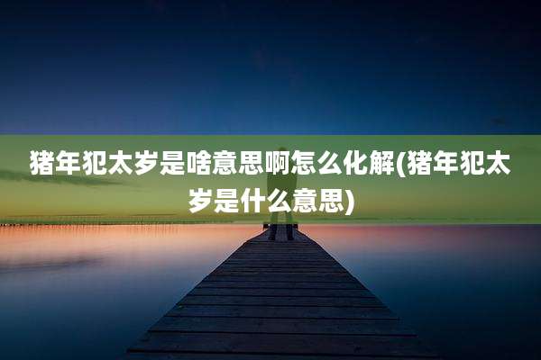 猪年犯太岁是啥意思啊怎么化解(猪年犯太岁是什么意思)