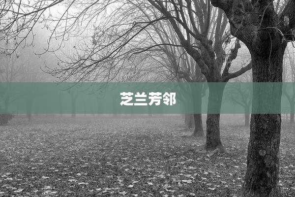 芝兰芳邻