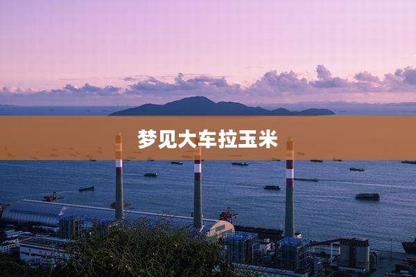 梦见大车拉玉米