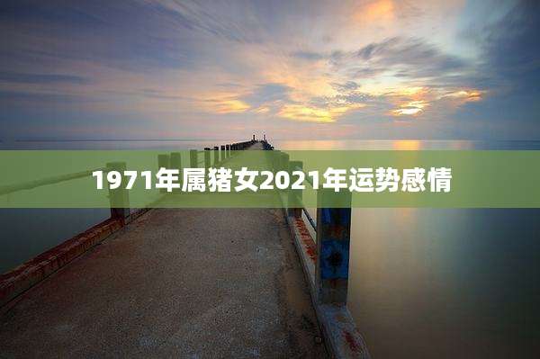 1971年属猪女2021年运势感情