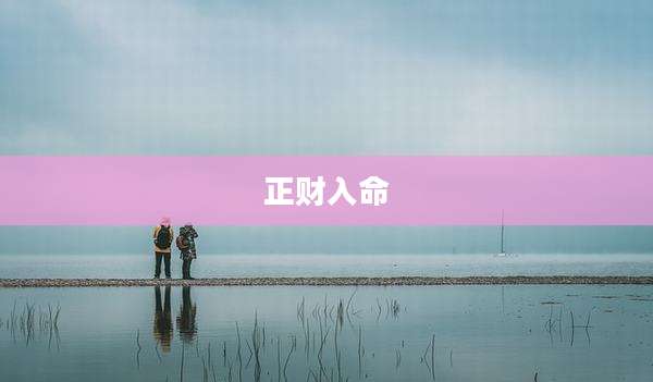 正财入命