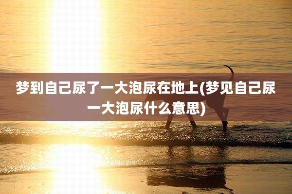 梦到自己尿了一大泡尿在地上(梦见自己尿一大泡尿什么意思)