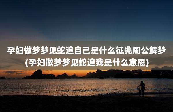 孕妇做梦梦见蛇追自己是什么征兆周公解梦(孕妇做梦梦见蛇追我是什么意思)