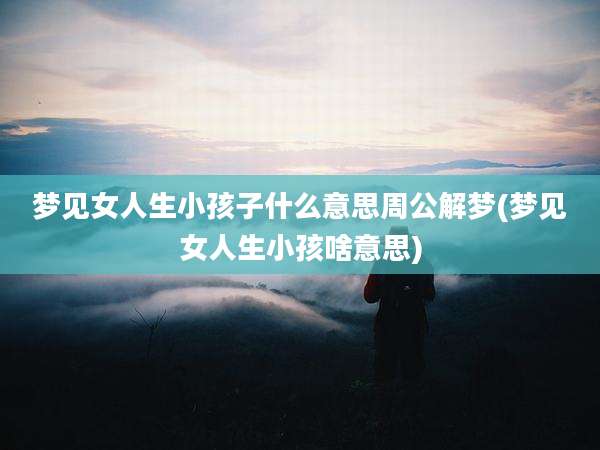 梦见女人生小孩子什么意思周公解梦(梦见女人生小孩啥意思)