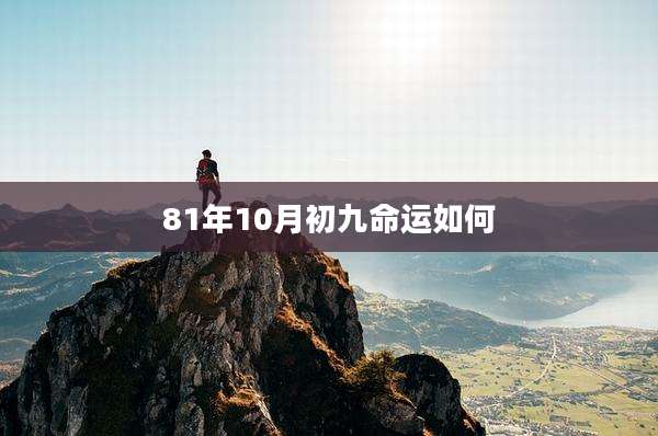 81年10月初九命运如何