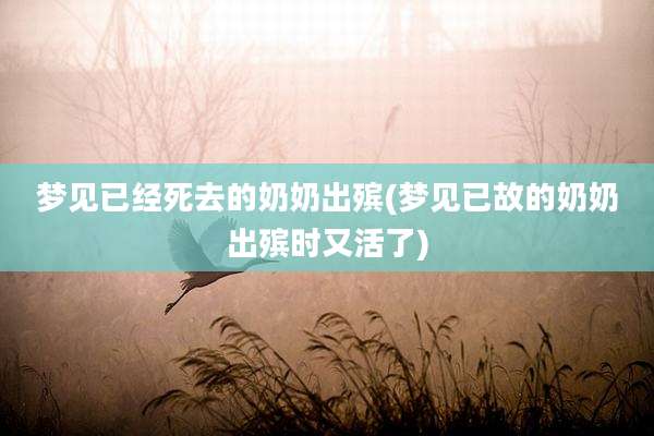 梦见已经死去的奶奶出殡(梦见已故的奶奶出殡时又活了)