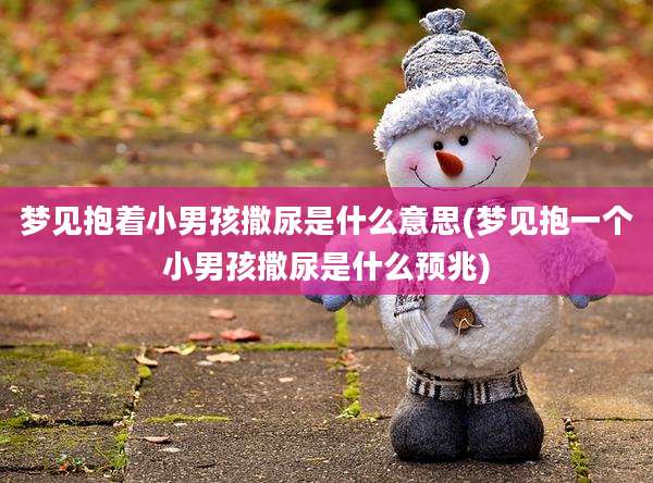 梦见抱着小男孩撒尿是什么意思(梦见抱一个小男孩撒尿是什么预兆)