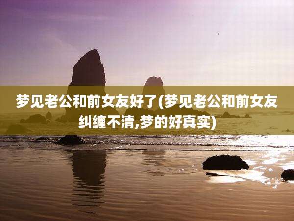 梦见老公和前女友好了(梦见老公和前女友纠缠不清,梦的好真实)